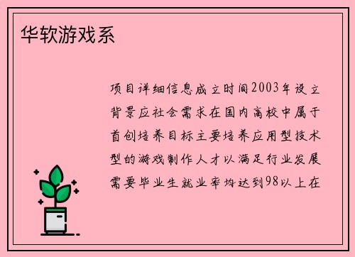 华软游戏系